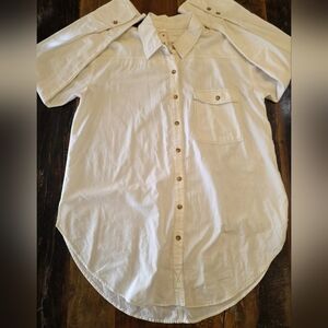 NWT We The Free Long Sleeve BOHO Style White Shirt